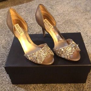 Badgley Mischka Rose Gold Heels Size 7.5